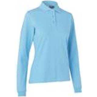 ID 0545 Langærmet poloshirt stretch dame Lys blå M