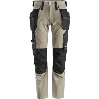 SNICKERS Arbejdsbukser LiteWork med aftagelige hylsterlommer 6208 khaki/sort - C44