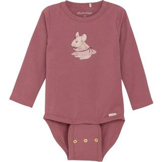 Minymo Baby Body i Deco Rose med Dancing Mouse 68 cm  Lyserød  68 cm  Unisex