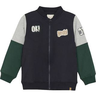 Minymo Color Block Cardigan Dark Navy 92 cm  Blå  92 cm  mand