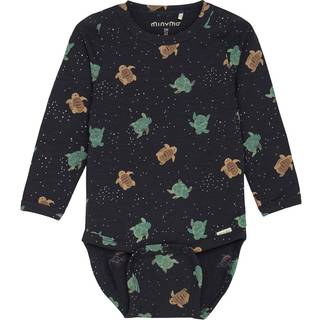 Minymo Body LS AOP  Dark Navy Body LS All Over Print Dark Navy 62 cm  Blå  62 cm  mand