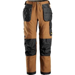 Snickers 6224 allroundwork, canvas+ stretch arbejdsbukser+ med hylsterlommer brun/sort 266