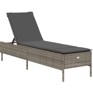 Liggestol Med Hynde Polyrattan - 1 / Grå / Vævet design