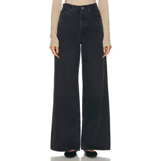 Agolde Dame high-rise wide-leg jeans - black - XL