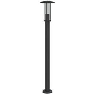 udendørs standerlampe 100 cm rustfrit stål sort
