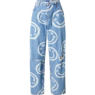 Slidte baggy fit jeans med Happy HUGO logoer