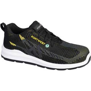 Eco Fly komposit-træner S1PS SR FO - Sort/Gul (Størrelse: 41)