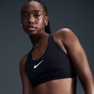 Nike Dri-FIT Swoosh BH, Høj Support, Str. S, Sort til Dame - Optimal Komfort og Stabilitet