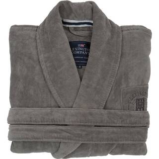 Lexington Hotel Collection Velour Robe, Badekåbe Grey L