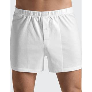 HANRO Herren Boxershorts weiß Reine Baumwolle unifarben