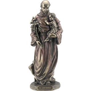 Saint Anthony fra Padua Holding Baby Jesus Statue skulpturfigur