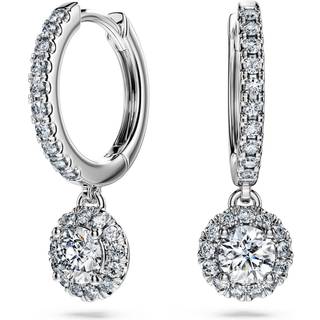 Eternity Drop-Ohrhänger, Im Labor gezüchtete Diamanten 1,1 ct tw, Runde Form, 18K Weißgold