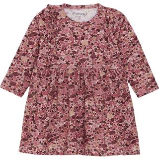 Minymo AOP Kjole Dusty Rose 62 cm  Lyserød  62 cm  kvinde