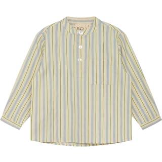 Flöss Bobby Skjorte Blue/Green Stripe 74 cm  Blå  74 cm  mand