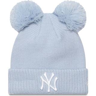 New Era New Era Blue Girls New York Yankees Double Bobble Knit Beanie