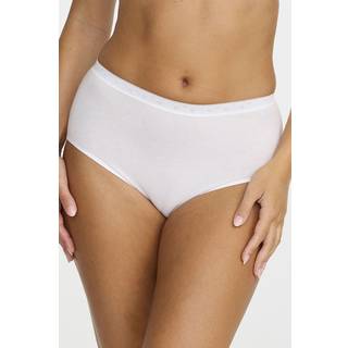 Damella Classic Cotton Midi Brief - White - Medium