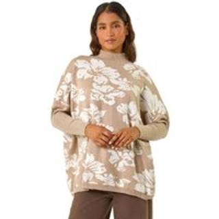 Roman Roman Natural Floral Mono Print Knit Jumper