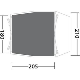 Outwell Footprint Dunecrest S Black & Grey, OneSize