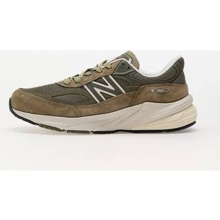 New Balance Unisex Made in USA 990v6 i Grøn læder, Størrelse 40