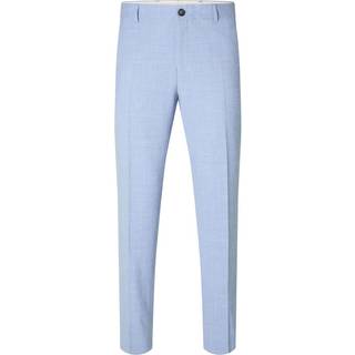Selected SLIM OASIS LINEN PANTS Light Blue
