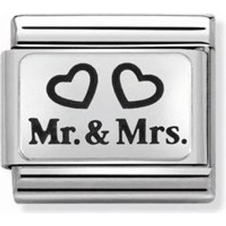 Nomination Mr and Mrs Hearts Charm - Silver