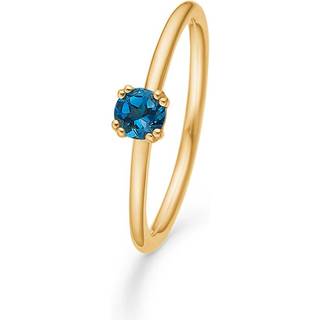 Mads Z Poetry Solitaire London Blue Ring 14 kt. Guld 1546051-56 - Dame - Gold