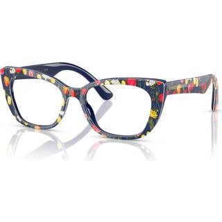 Dolce & Gabbana Børn DX3357 3435 Optiske stel Acetat Blå Transparent Cat Eye Normal