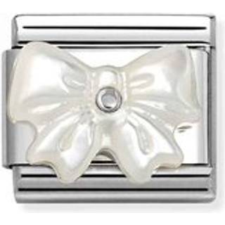 Nomination Pearlescent Bow Charm - White