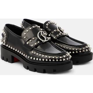 Christian Louboutin CL Moc Lug Spikes leather loafers - black - EU 42