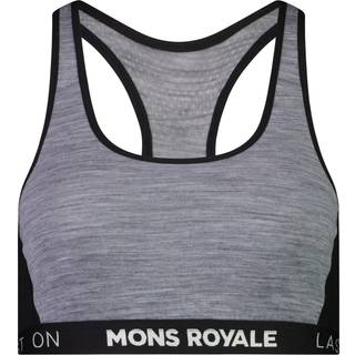 Mons Royale Women's Sierra Sports Bra Merino undertøj Damer størrelse XS farve grå