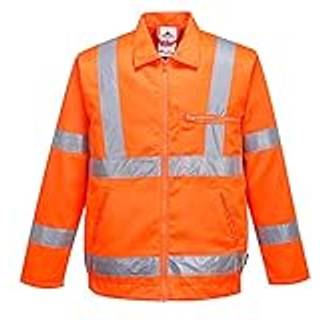Hi-Vis Poly-bomuldsjakke RIS - Orange (Størrelse: S)