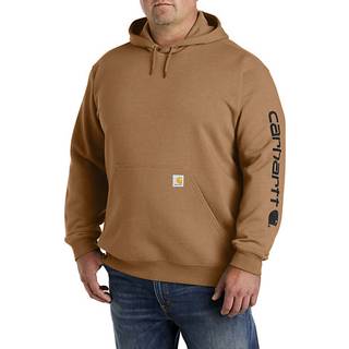 Carhartt Men's Sleeve Logo Hooded Sweatshirt Carhartt® Brown, XXL