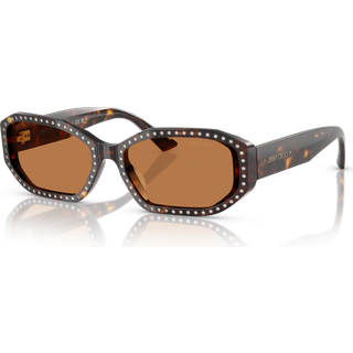 Jimmy Choo Kvinde JC5021BU 500273 Solbriller Acetat Skildpadde Brun Rund Normal