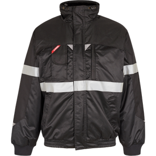 Engel 1211-9120 Enterprise pilotjakke med refleks / Arbejdsjakke Sort 5XL