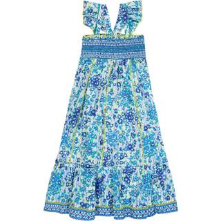 Poupette St Barth Kids Cindy floral cotton dress - blue - Y 6