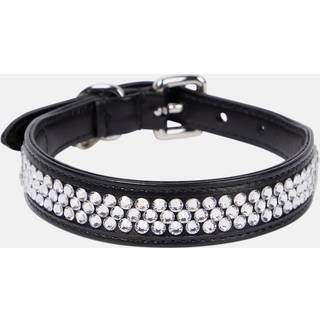 Miu Miu Embellished leather dog collar - black - S