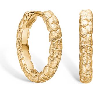 Blossom øreringe i forgyldt med hjerter Ø15