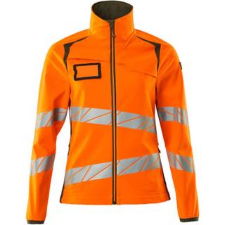 MASCOT ACCELERATE SAFE softshell jakke, hi-vis orange/mosgrøn - 3XL