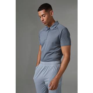 Mens Charcoal Man Active Slim Fit Golf Polo