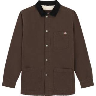 Dickies Duck High Pile Fleece Line Chore Jacket Fritidsjakke Herrer størrelse M farve brun