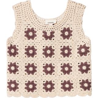 Lil Atelier Birch Blomstret Strik Vest