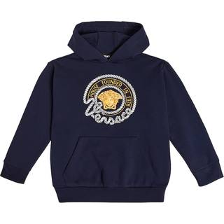Versace Kids Medusa cotton jersey hoodie - blue - Y 6