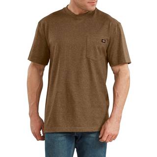 Dickies herre tungv?gt bes?tning hals kort?rmet tee stor h?j tall t shirt brun and leather 3x-stor stor USA