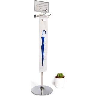 Brella fella paraply taske indpakning station med skilt ramme - indpak paraplyer til regn - vær sikker indpak det! - 100 lange poser inkluderet