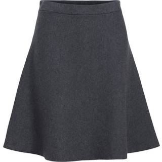 Reynard HW Kort Striknederdel - Medium Grå Melange - XS - Object