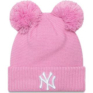 New Era Piger Lyserød New York Yankees Double Bobble Knit Strikhue4 - 6 år (104 - 116cm)