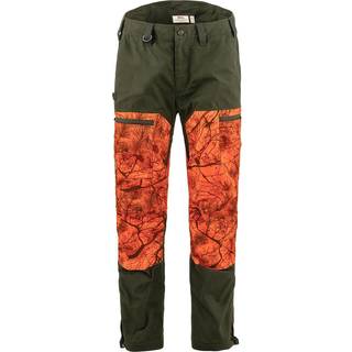 Fjällräven Men's Drev Hybrid Trousers Deep Forest-Orange Multi Camo, 46 Regular