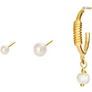 Susanne Friis Bjørner Øreringe - SFB - Mix af 3 forskellige øreringe med perler - 5680-2-009