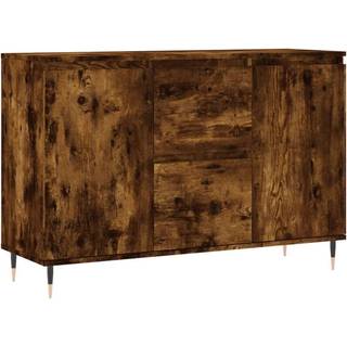 skænk 101,5x35x70 cm konstrueret træ røget egetræsfarve