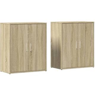 skænke 2 stk. 60x31x70 cm konstrueret træ sonoma-eg